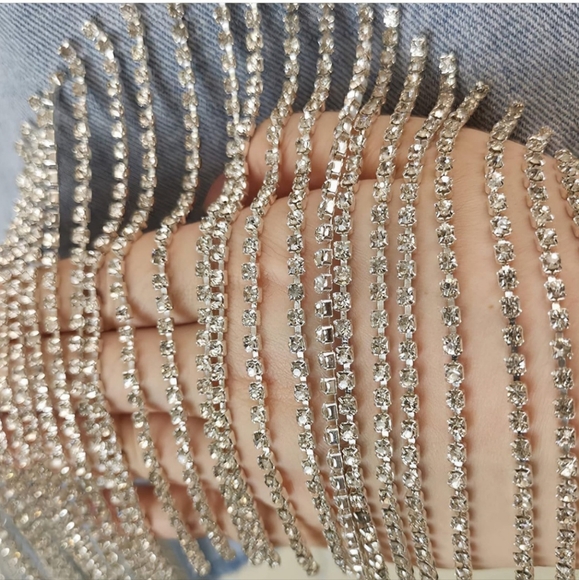 Denim Rhinestone Shorts - Picture 2 of 2